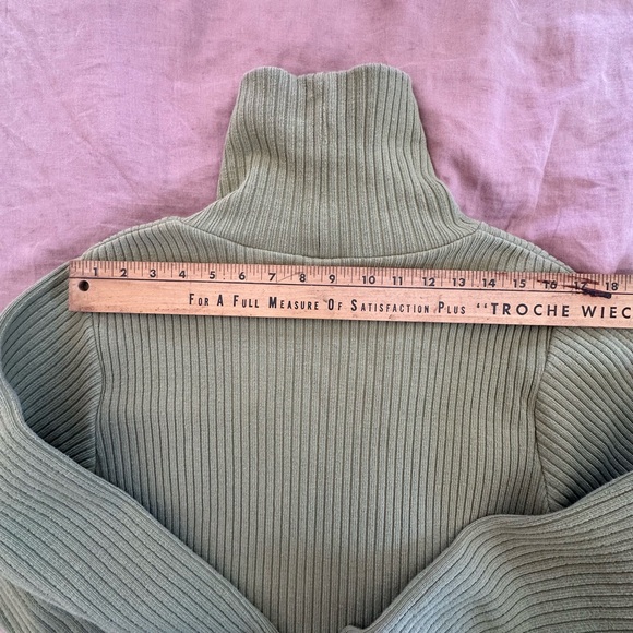 Ilana Kohn Sage Green Ribbed Turtleneck Dress - Picture 5 of 5
